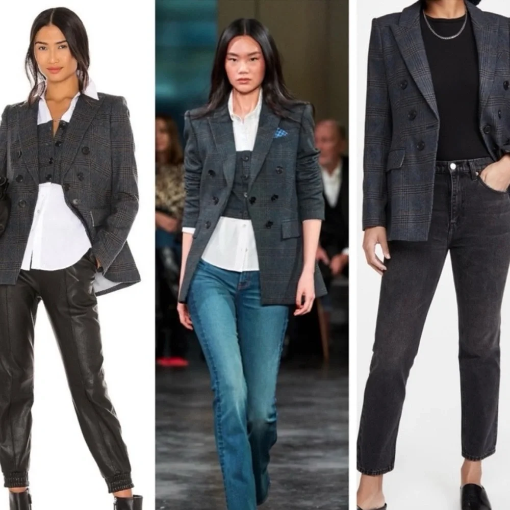 VERONICA BEARD Yareli Wool Plaid Blazer - Picture 8 of 8